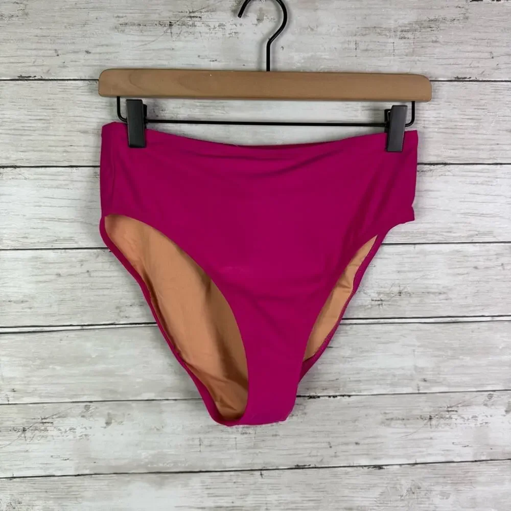 J Crew Hallie Bikini Bottoms Pink Size Medium